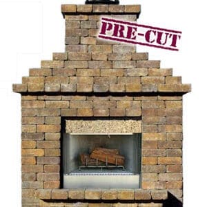 Cambridge - Pre-Packaged Olde English Wall Outdoor Fireplace Kit