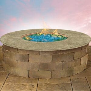 Cambridge - Pre-Packaged Olde English Round Gas Fire Pit Kit