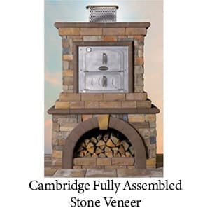 Cambridge- Fully Assembled Outdoor Pizza Oven - Stone Veneer