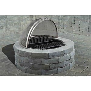 Cambridge - Pre-Packaged Ledgestone Round Barbeque & Fire Pit Kit