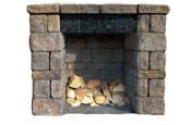 Cambridge - Pre-Packaged MaytRx Wall Fireplace Kit Firewood Box Extension Kit